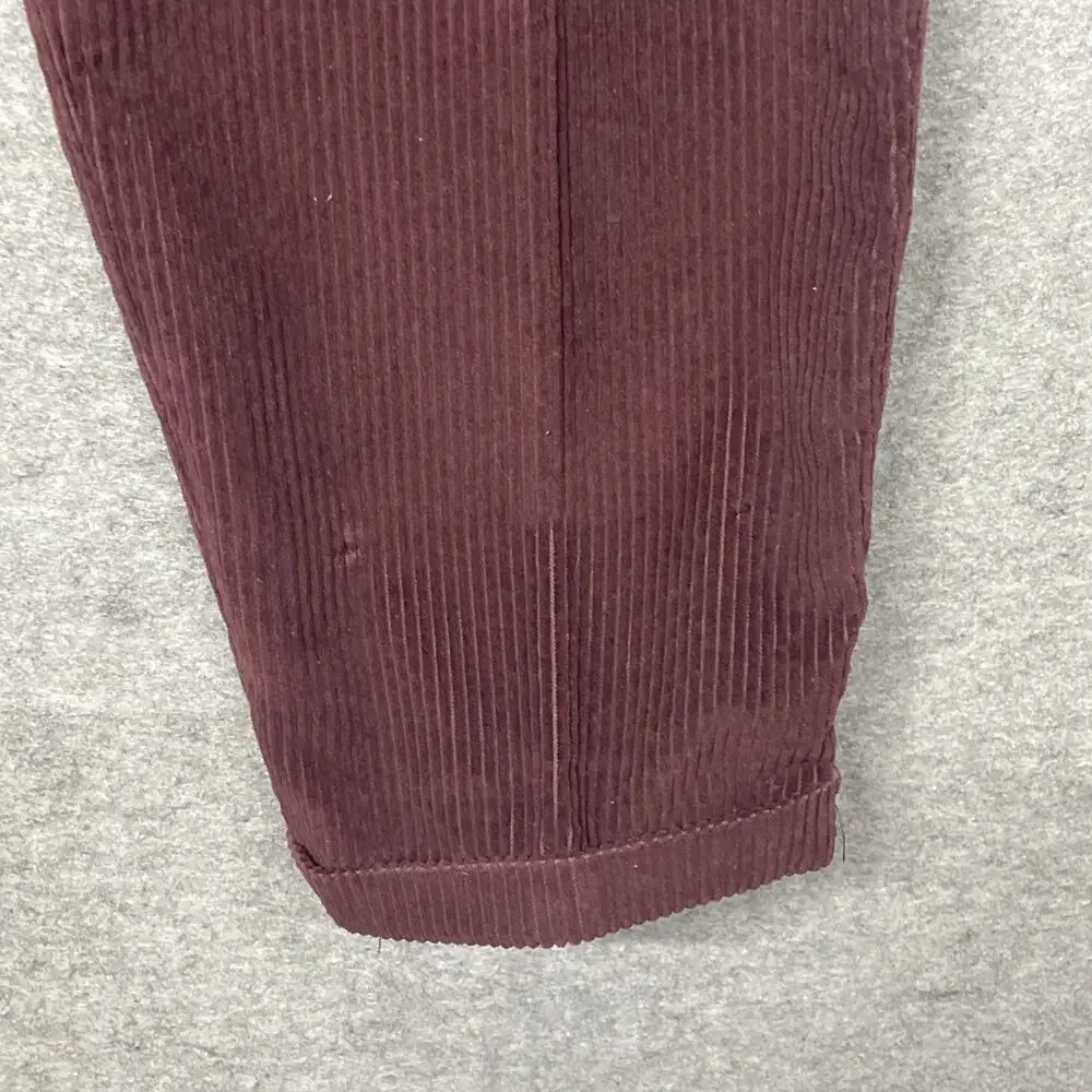 Vtg 90s Levis Dockers Mens Pants Fits 36x29 Double Pleated Corduroy Red/Brown